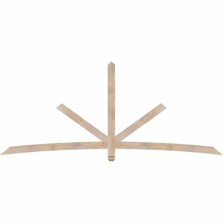 Ekena Millwork Alberta Smooth Timber Gable Bracket, Douglas Fir, 108"W x 45"H x 1 1/2"D x 3 1/2"F, 10/12 Pitch GBW108X45X0204ALB00SDF